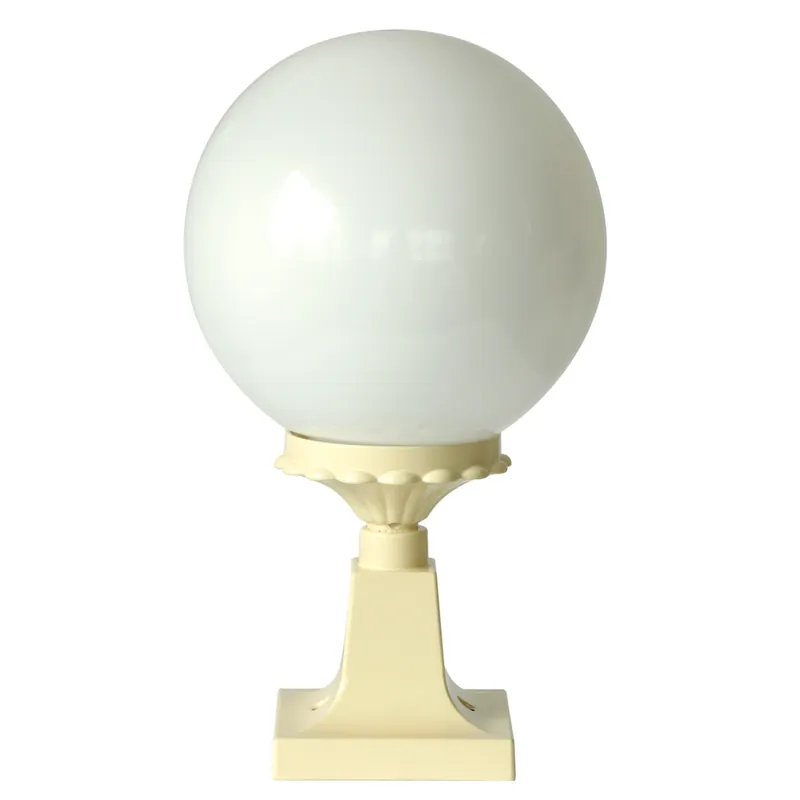 Klassische Kugel-Außenlampe mit Sockel für Garten und Terrasse Versand Am Gleichen Tag
