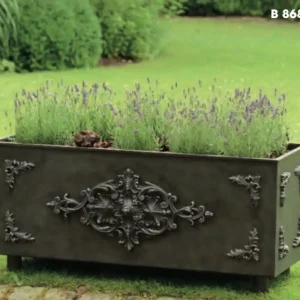 Garantierte Lieferung Klassische Blumenbox aus Aluminiumguss und Stahl B 8685