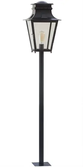 Bestpreis Klassische Wegeleuchte mit großer Schmetterlingsdach-Laterne Megève (bis 223 cm)