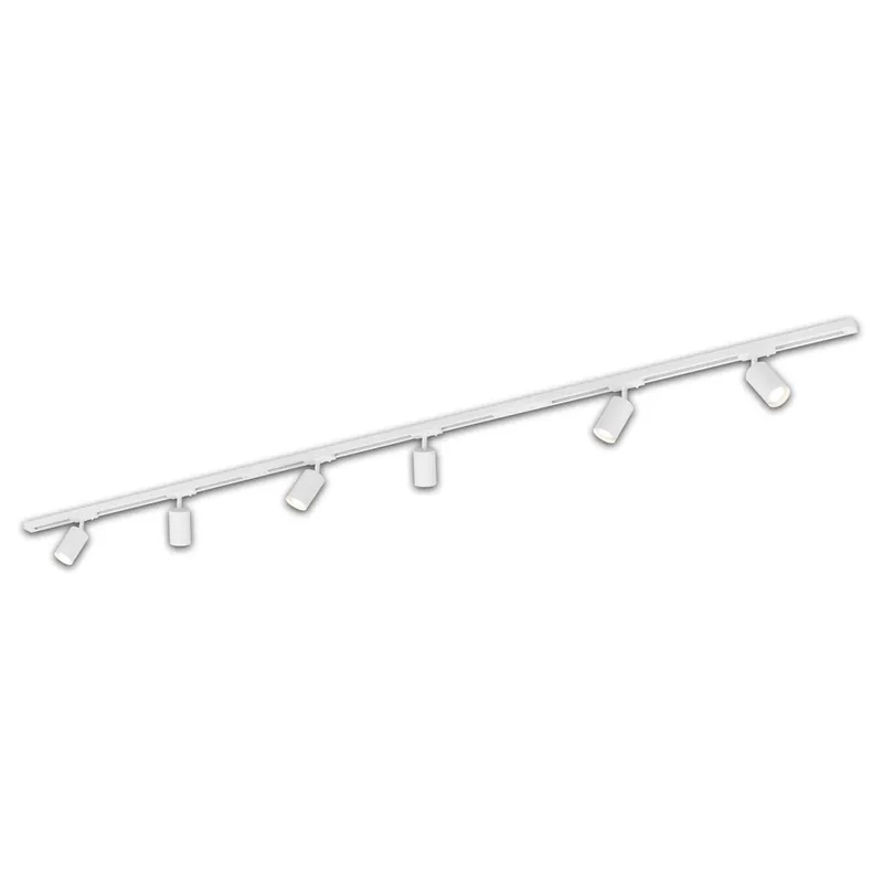 Schienensystem SET 225 cm 3x 230V Schiene 1-phasig, 6 Spots GU10, Weiß Online Kaufen