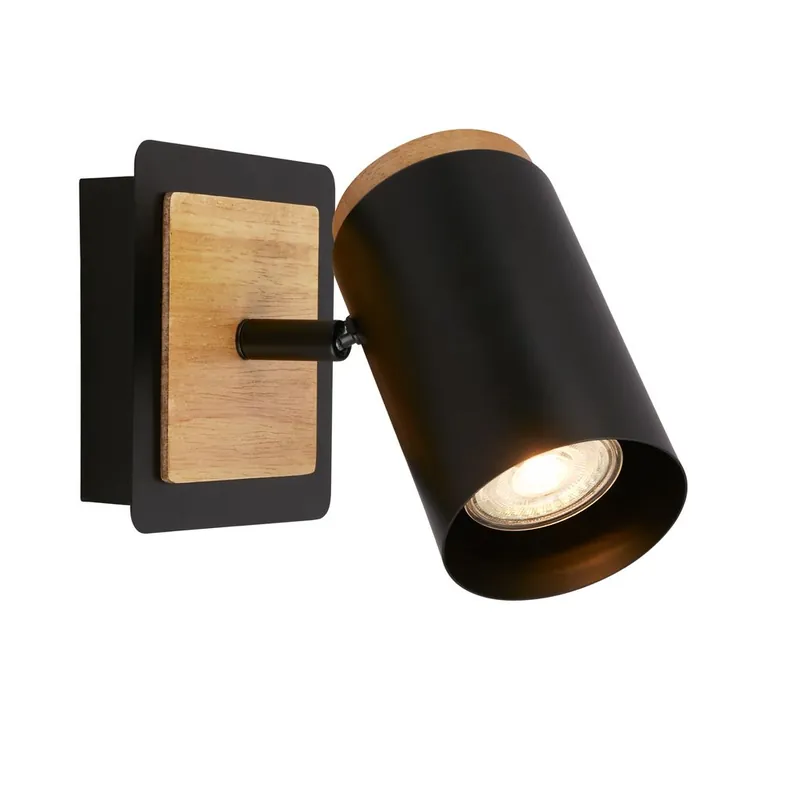 Duta Wandleuchte - GU10 Fassung, max. 10W, Schwenkbar, Schwarz-Holz Neue Ware