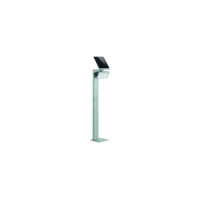 Preisreduziert Steinel LED Sockellampe XSolar GL-S Post Silber 150lm - 840 Kaltweiß| Solar - Bewegungs- und Lichtsensor