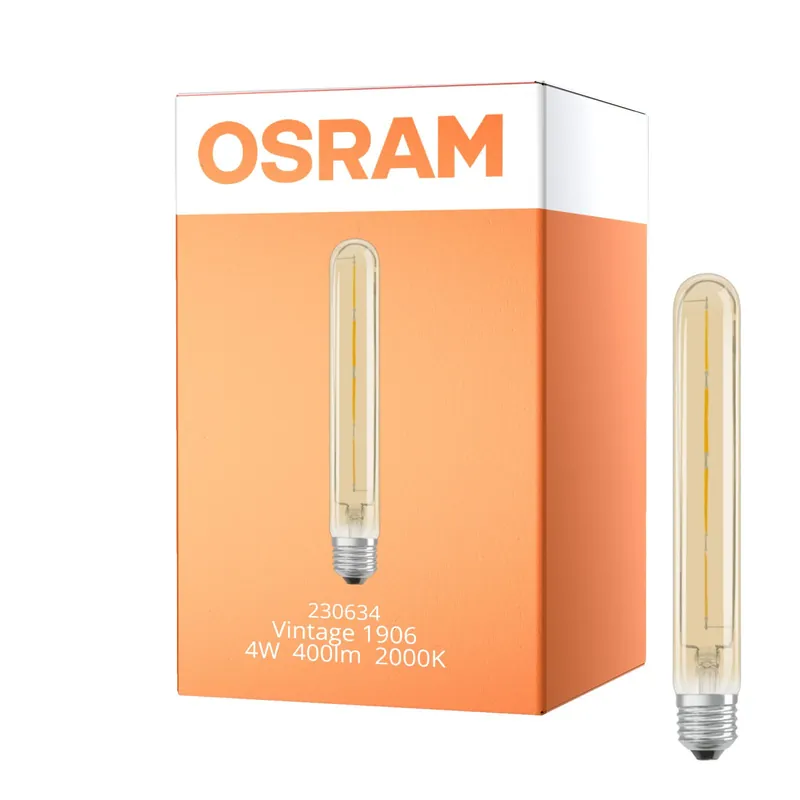 Osram Vintage 1906 LED E27 Tubular Fadenlampe Gold 5W 400lm - 820 Extra Warmweiß | Ersatz für 35W Heißes Angebot