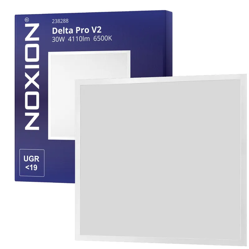 Abverkauf Noxion LED Panel Delta Pro V2.0 30W 4110lm - 865 Tageslichtweiß | 62.5x62.5cm - UGR <19 - Dali Dimmbar - Philips Xitanium Treiber