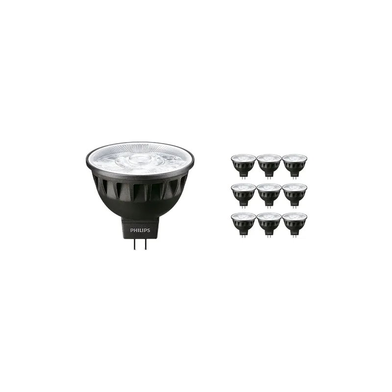 Neu Mehrfachpackung 10x Philips Master LED Spot GU5.3 MR16 6.7W 440lm 60D - 930 Warmweiß | Höchste Farbwiedergabe - Dimmbar - Ersatz für 35W