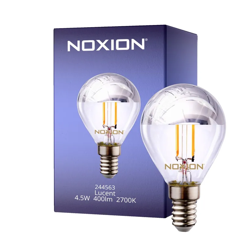 Sichere Zahlung Noxion Lucent LED E14 Kugel Fadenlampe Spiegel 4.5W 400lm - 827 Extra Warmweiß - Ersatz für 40W
