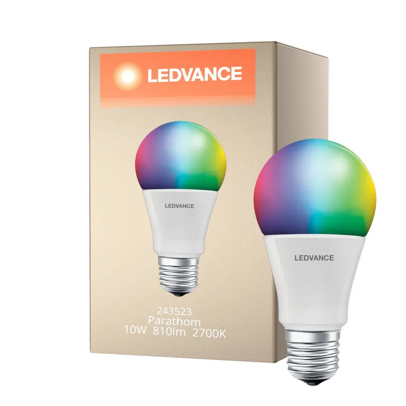 Begrenztes Angebot Ledvance Smart+ Bluetooth Parathom LED E27 Birne Matt 10W 810lm - 820-865 Abstimmbares Weiß | RGBW - Dimmbar