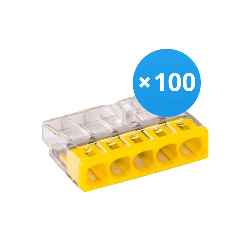 Jetzt Bestellen Mehrfachpackung 100x Wago 2273-205 Verbinder| 5 Draht Verbindung