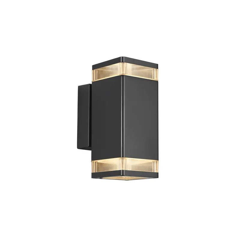 Aktuell Nordlux Elm Wandleuchte Aluminium Schwarz | IP44 - Geeignet für 2x GU10