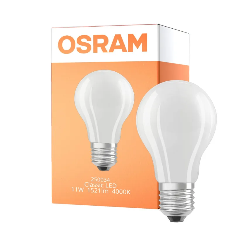 Osram Classic LED E27 Birne Fadenlampe Matt 11W 1521lm - 840 Kaltweiß | Dimmbar - Ersatz Für 100W Abverkauf