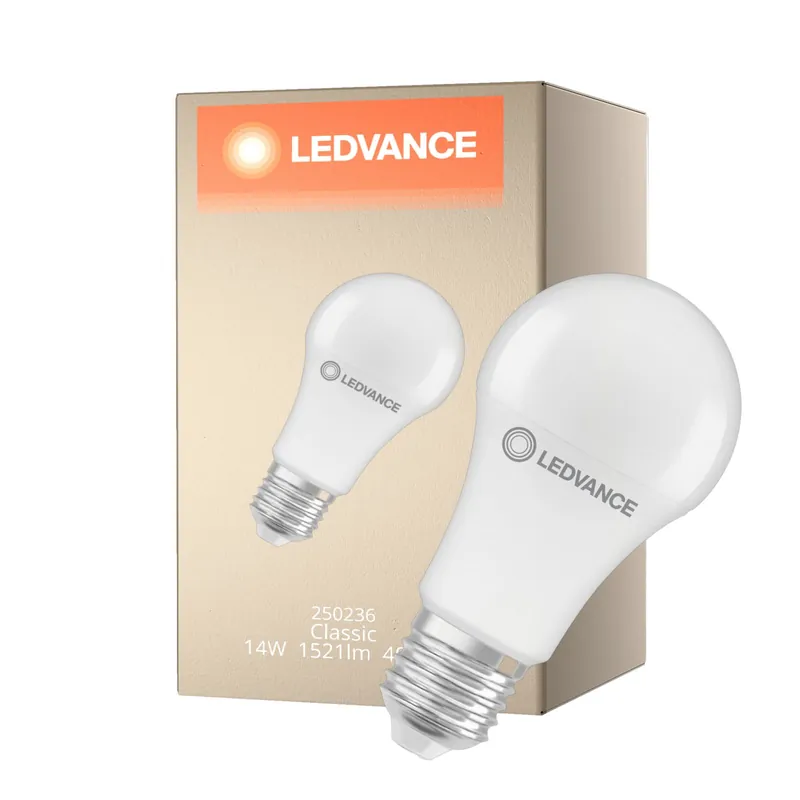Billig Ledvance Classic LED E27 Birne Matt 14W 1521lm - 840 Kaltweiß | Ersatz Für 100W