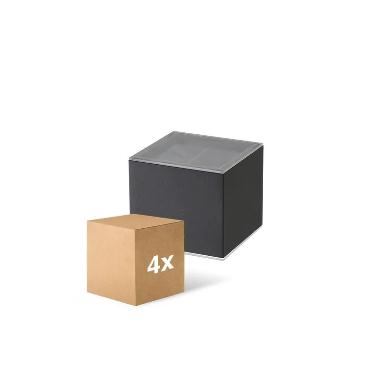 Mehrfachpackung 4x D'Lite Wandleuchte Elingen Solar Schwarz Up & Down - 830 Warmweiß | IP54 Beliebt
