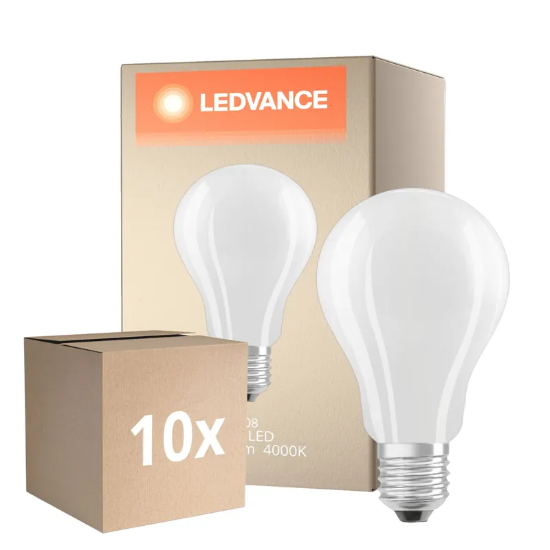 Mehrfachpackung 10x Ledvance Classic LED E27 Birne Fadenlampe Matt 17W 2452lm - 840 Kaltweiß | Ersatz für 150W Sofort Bestellen