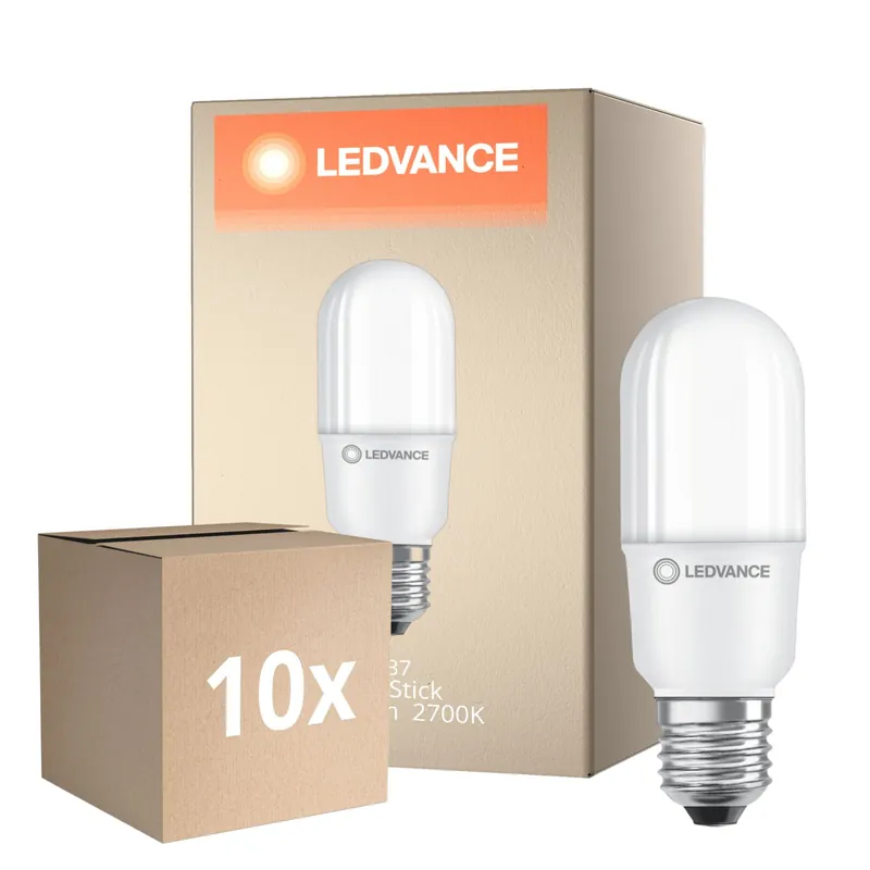 Direktkauf Mehrfachpackung 10x Ledvance LED Classic Stick E27 Stick Matt 9W 1050lm - 827 Extra Warmweiß | Ersatz für 75W