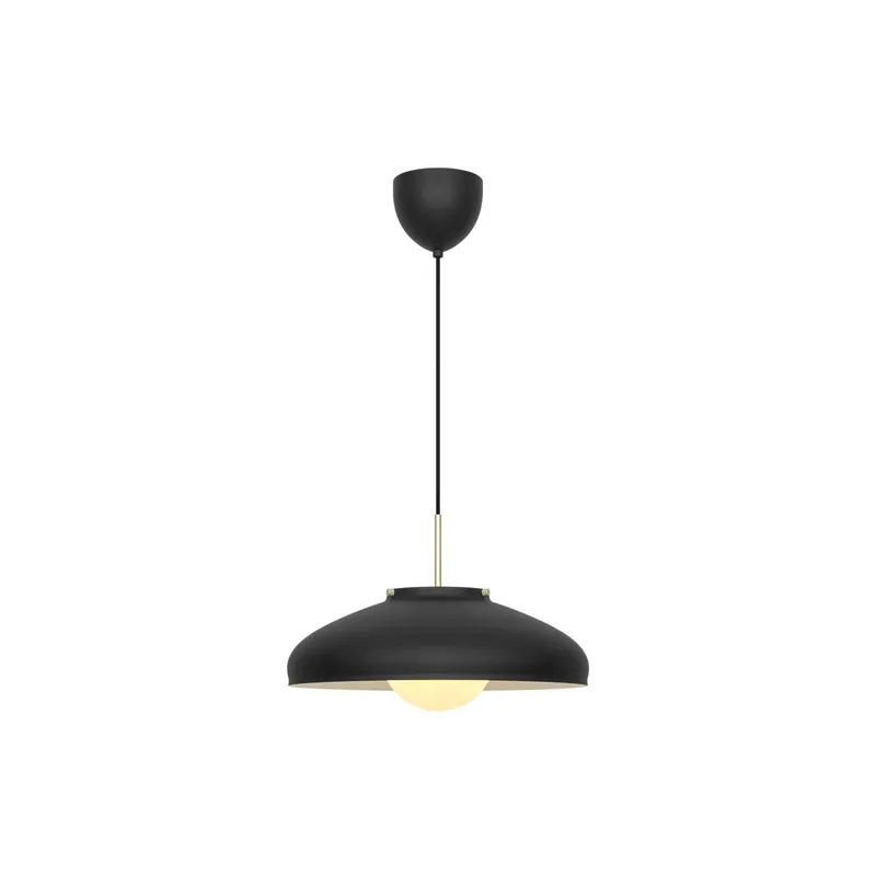 DFTP by Nordlux Latif Pendelleuchte Metall und Glas Schwarz | 400mm - Geeignet für E14 Neu Im Sortiment