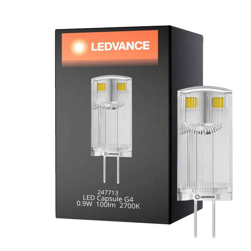 Saisonangebot Ledvance Performance LED Capsule G4 Klar 0.9W 100lm - 827 Extra Warmweiß | Ersatz für 10W