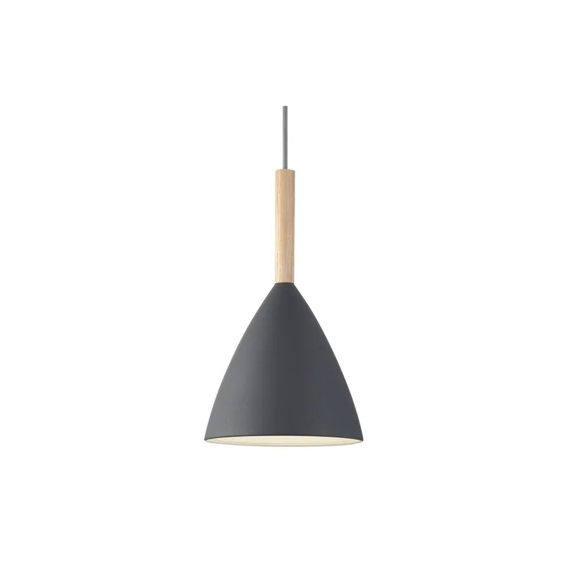 Angebot DFTP by Nordlux Pure 20 Pendelleuchte Metall und Holz Grau | Geeignet für E27