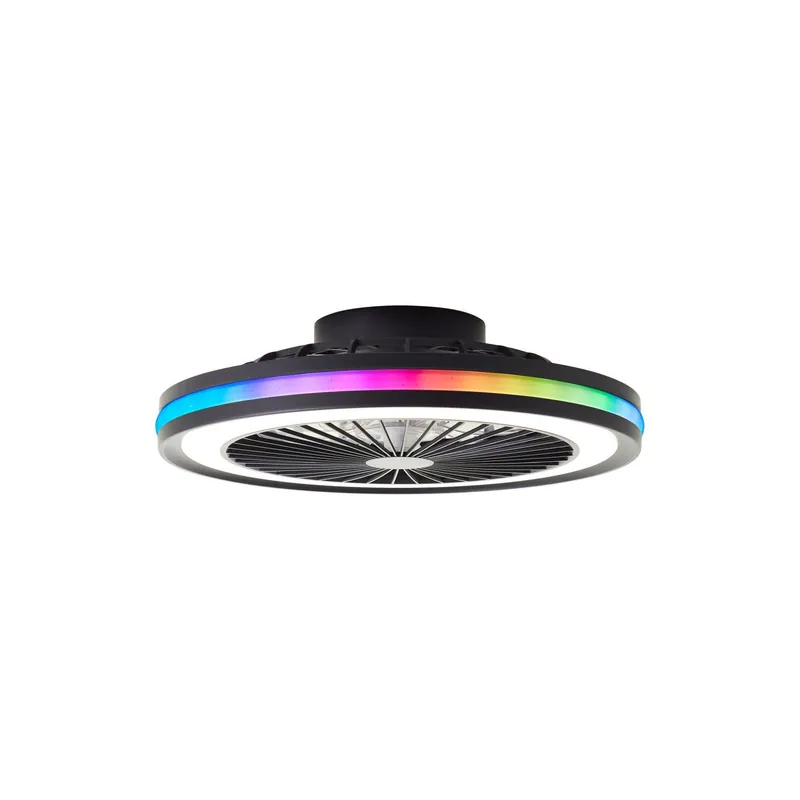 Preis Gesenkt Brilliant Palmero Ventilator Plastik Metall Schwarz 36W 5000lm - 827-865 CCT | 466mm - Fernsteuerung Dimmbar