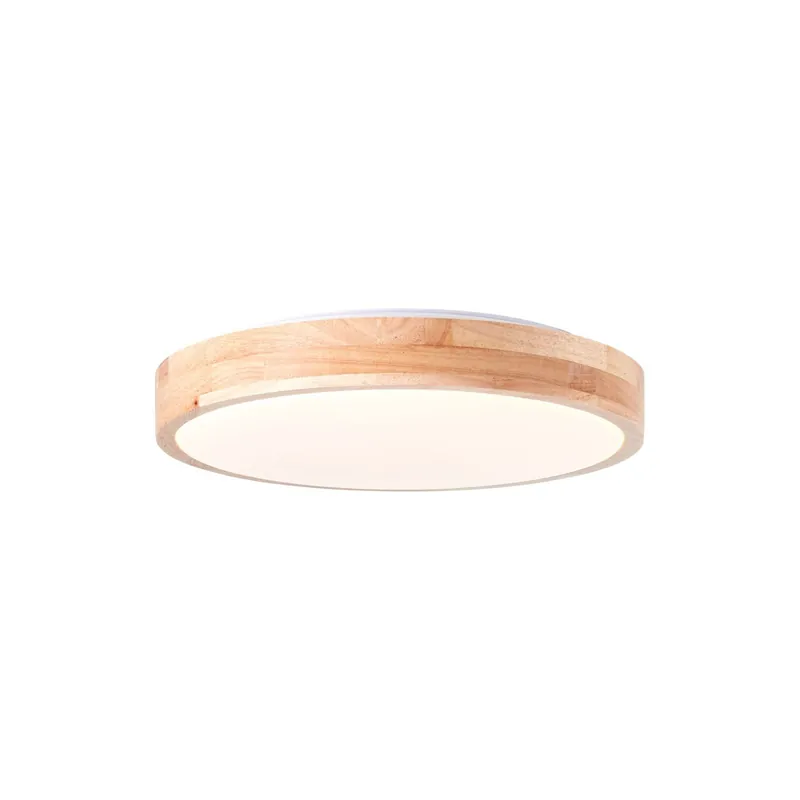 Neu Brilliant Slimline Deckenleuchte Metall Holz Plastik Weiß 22W 2400lm - 830 Warmweiß | 345mm