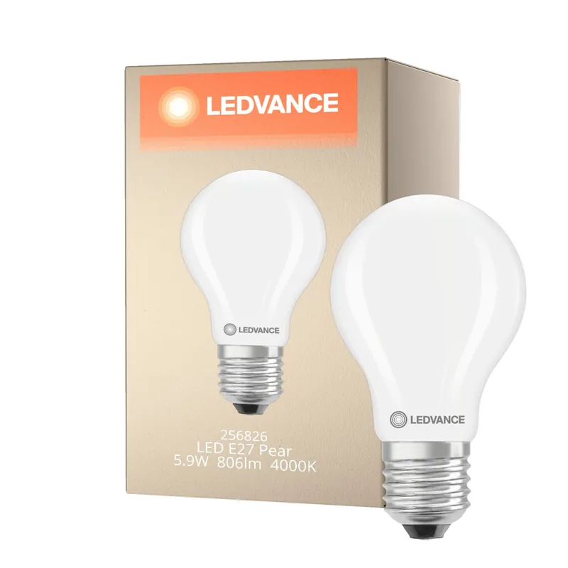 Ledvance Classic LED E27 Birne Matt 5.9W 806lm - 840 Kaltweiß| Dimmbar - Ersatz Für 60W Schnäppchen