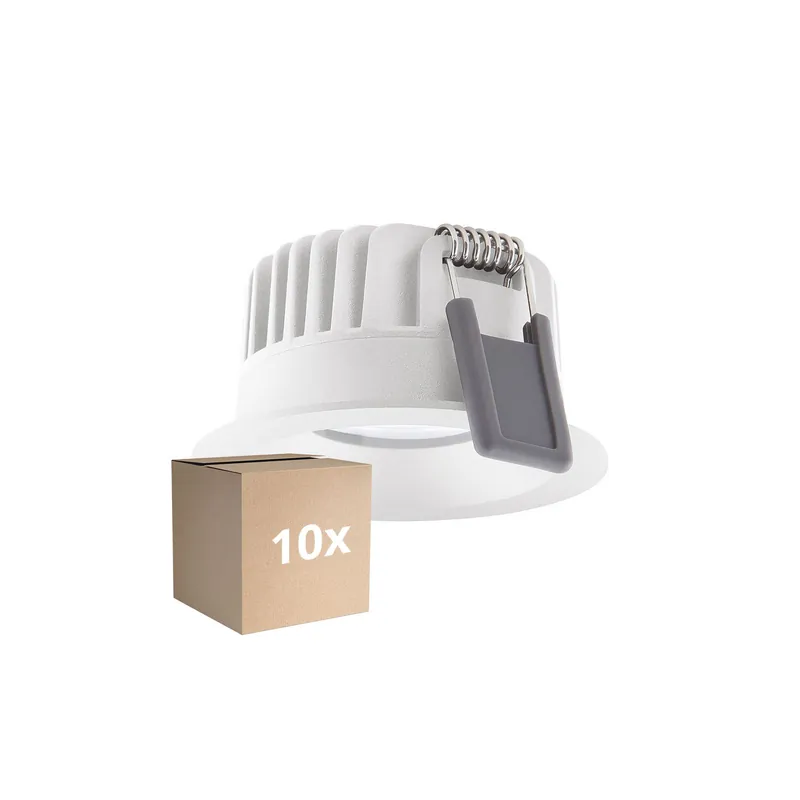 Markenprodukt Mehrfachpackung 10x Ledvance LED-Spot Fix Aluminium Weiß 8W 680lm 36D - 930 Warmweiß | Ausschnitt 68mm - IP44 - Höchste Farbwiedergabe - Dimmbar