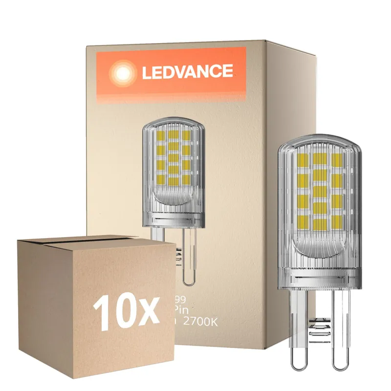 Mehrfachpackung 10x Ledvance Performance LED Capsule Klar G9 4W 470lm - 827 Extra Warmweiß | Dimmbar - Ersatz Für 40W Ausverkauf
