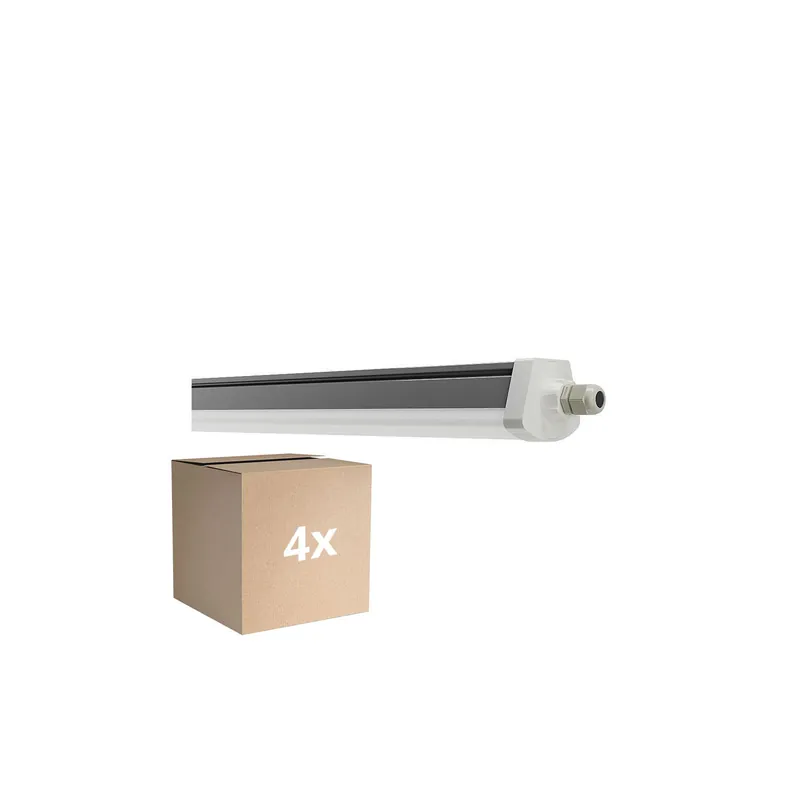 Mehrfachpackung 4x Ledvance Wasserdicht Deckenleuchte Feuchtigkeitsdicht FLEX Durchgangsverdrahtung 42W 6900lm - 865 Tageslichtweiß | 150cm - Ersatz Für 2x58W Echt