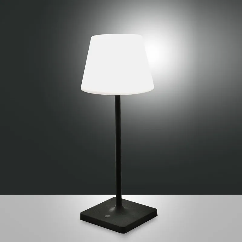 Fabas Luce 3701-30-350 LED Akku Tischleuchte Adam dunkelgrau 3000K dimmbar Ausverkauf
