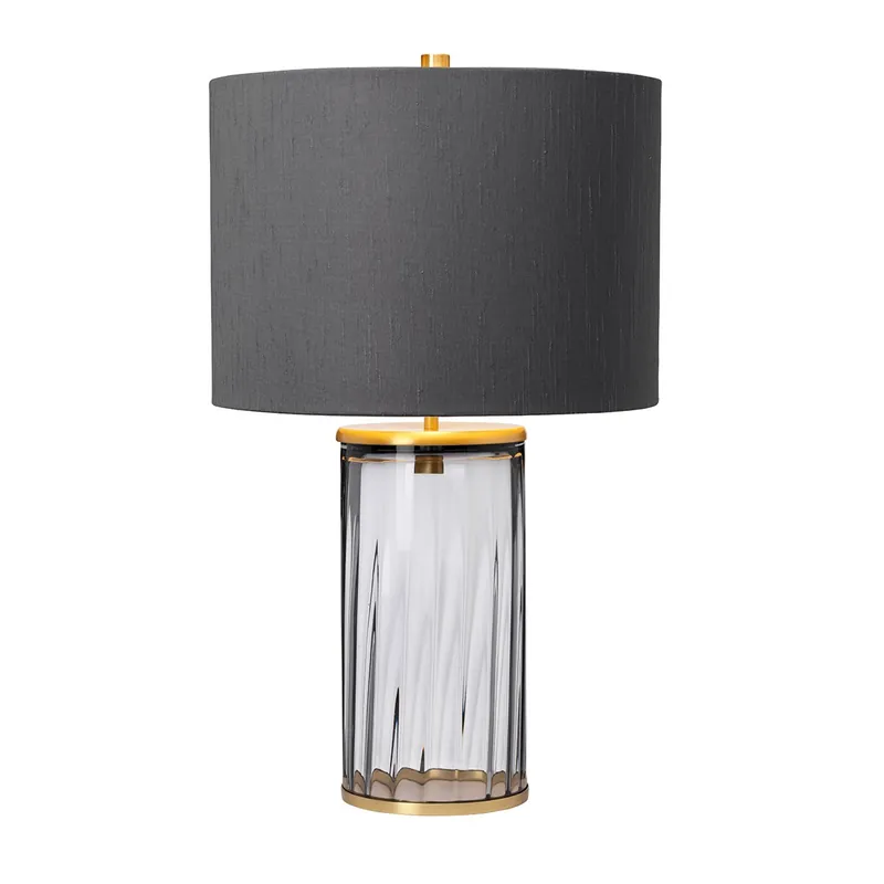 Knallerangebot Elstead Reno Tischlampe Rauch Messing gealtert 60cm