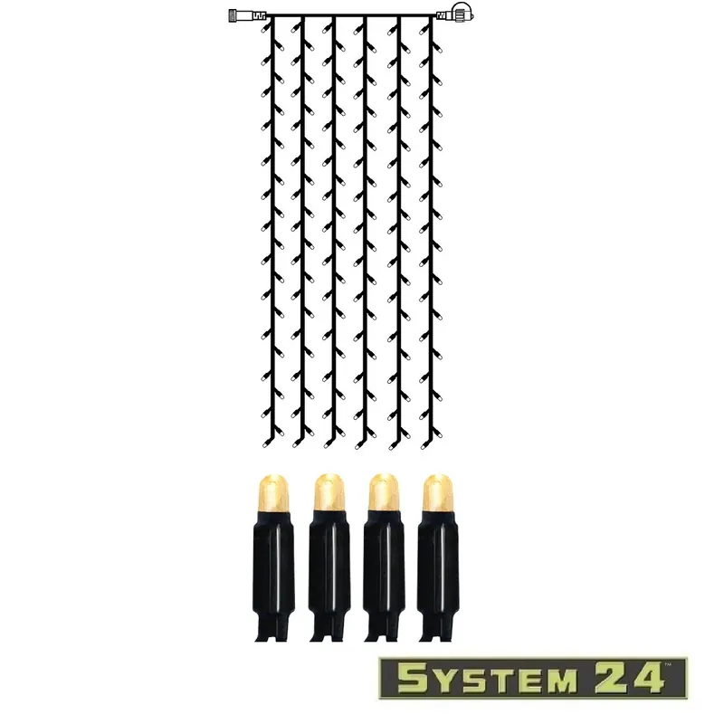 Zertifiziert System 24 LED-Curtain 98 LED - Extra 1 m x 2 m