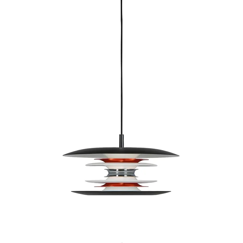 Belid Diablo Pendelleuchte 300mm schwarz matt rot G9 Preisknaller
