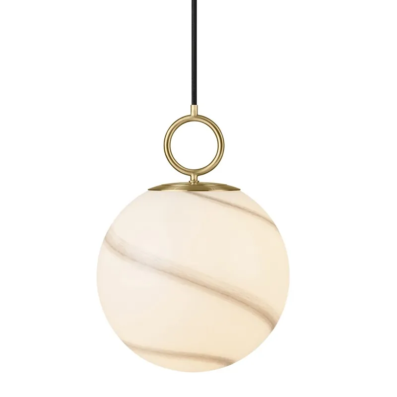 Halo Design 745593 Pendelleuchte Stockholm 24cm Glas marmor grau Top-Seller