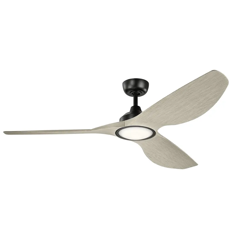 Elstead Lighting Imari Deckenventilator LED Schwarz Walnuss Schnäppchen