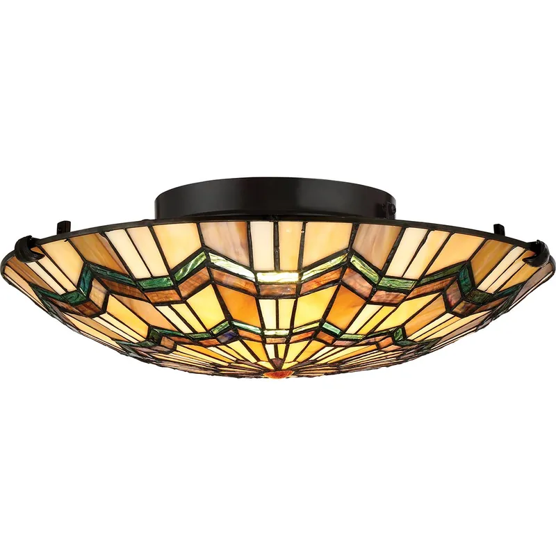 Highlight Elstead Lighting Alcott Deckenleuchte 2-Light Tiffany-Stil Bronze E27
