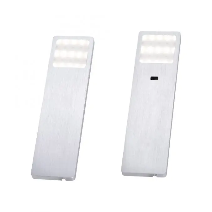 LED-Unterbauleuchten, 2er Set, warmweiße Lichtfarbe, modern, aluminium Solange Der Vorrat Reicht
