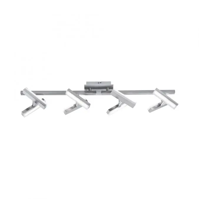 Ausverkauf LED-Deckenleuchte, Stahl, 8flammig, drehbare Leuchtenköpfe, modernes Design